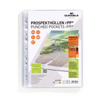 Durable geperforeerde hoesjes transparant A4 11-gaats 80 micron (100 stuks) 310291