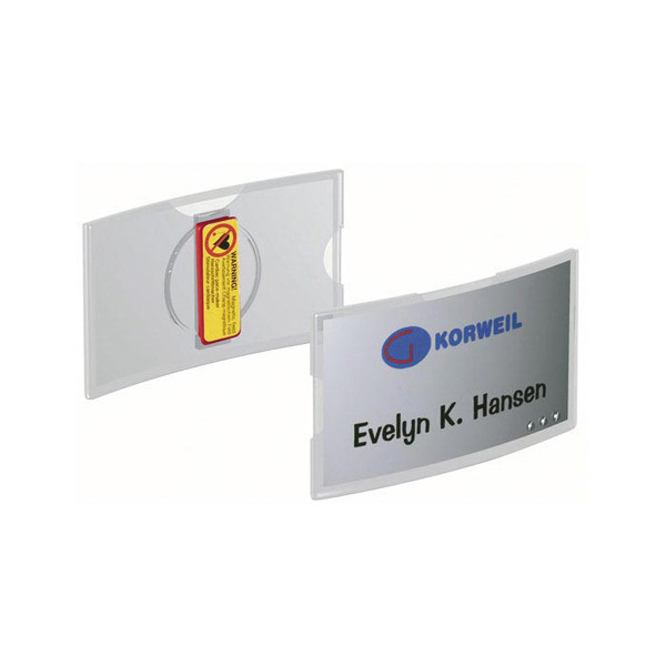Durable naambadge bolvormig met magneet 75 x 40 mm (25 stuks) 812319 310076 - 1