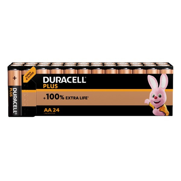 Duracell Plus 100% Extra Life AA MN1500 batterij 24 stuks MN1500 ADU00361 - 1