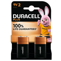 Duracell Plus 100% Life 9V / 6LR61 / E-Block alkalinebatterij 2 stuks ADU00225
