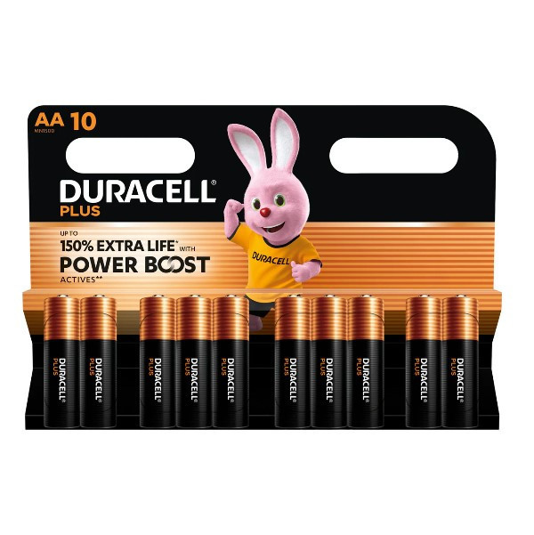 Duracell Plus Power Boost 150% Extra Life AA / MN1500 / LR06 alkalinebatterij 10 stuks ADU00397 - 1