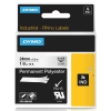 Dymo 1805433 IND Rhino tape permanent polyester zwart op transparant 24 mm (origineel)