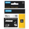 Dymo 1805440 IND Rhino tape permanent polyester zwart op transparant 6 mm (origineel)