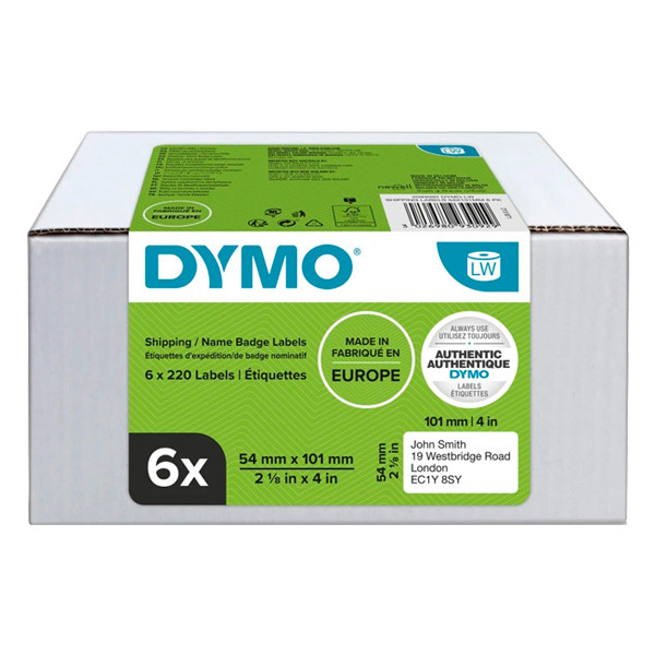 Dymo 2093092 verzend- en naambadge etiketten 6 rollen 99014 (origineel) 2093092 089160 - 1