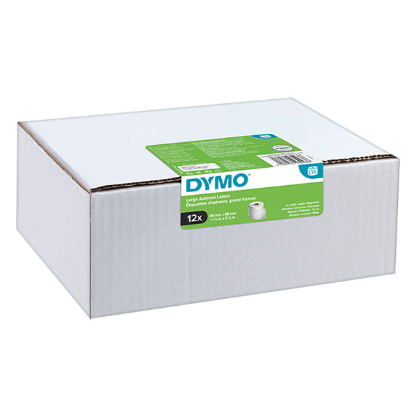 Dymo 2093093 brede adresetiketten voordeelverpakking 12 rollen 99012 (origineel) 2093093 089158 - 1
