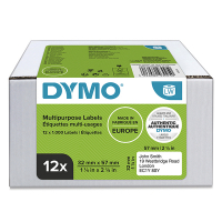 Dymo 2093095 verwijderbare multifunctionele etiketten 12 rollen 11354 (origineel) 2093095 089164