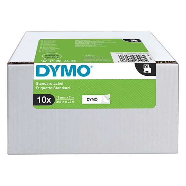 Dymo 2093098 tape zwart op wit 19 mm 10 tapes 45803 (origineel) 2093098 089170 - 1