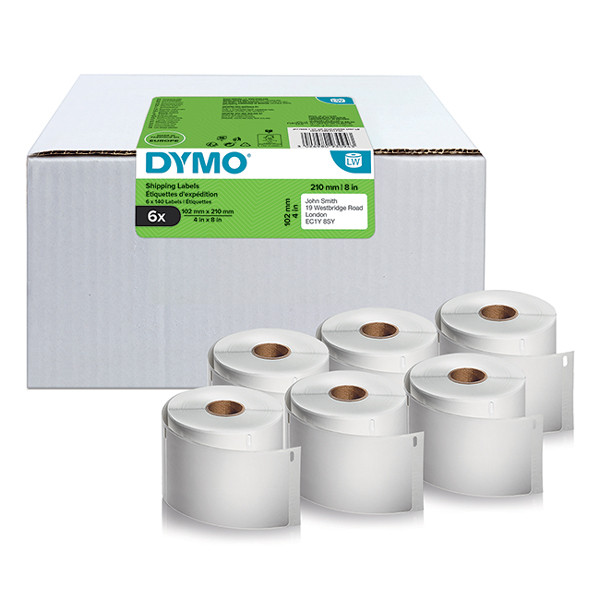 Dymo 2177565 brede adresetiketten DHL 6 rollen 2166659 (origineel) 2177565 089176 - 1