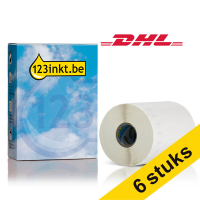 Dymo 2177565 brede adresetiketten DHL 6 stuks 2166659 (123inkt huismerk) nieuwe versie 650889