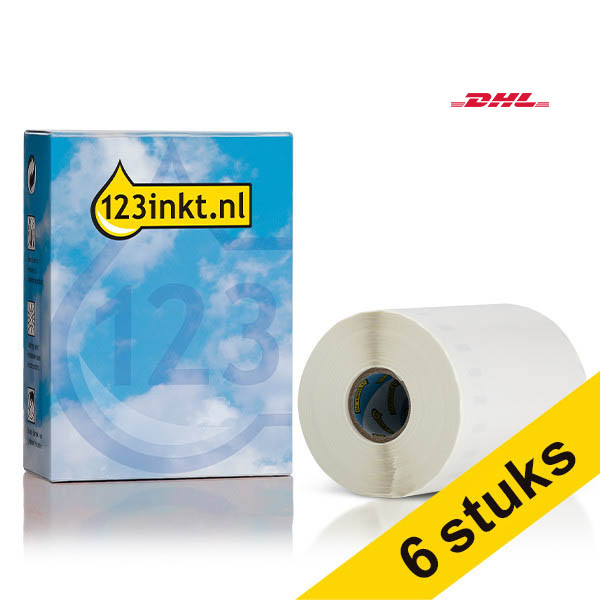 Dymo 2177565 brede adresetiketten DHL 6 stuks 2166659 (123inkt huismerk) nieuwe versie 650889 - 1