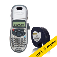 Dymo LetraTag LT-100H beletteringsysteem (zilver) + 5 tapes 653788