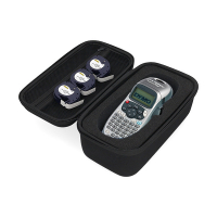 Dymo LetraTag LT-100H beletteringsysteem (zilver) bundel met opbergtas en 3 tapes 653787
