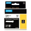 Dymo S0718210 / 18483 IND Rhino tape permanent polyester zwart op wit 12 mm (origineel)