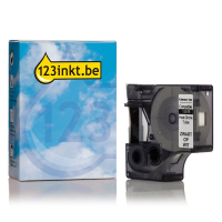 Dymo S0718300 / 18055 IND Rhino tape krimpkous zwart op wit 12 mm (123inkt huismerk) 18055C 088699