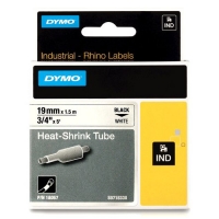 Dymo S0718330 / 18057 IND Rhino tape krimpkous zwart op wit 19 mm (origineel) 18057 088700