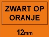 Dymo S0718490 / 18435 IND Rhino tape vinyl zwart op oranje 12 mm (123inkt huismerk)