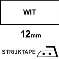 Dymo S0718850 / 18769 tape wit opstrijkbaar 12 mm (123inkt huismerk) S0718850C 088319