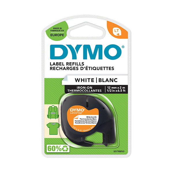 Dymo S0718850 / 18769 tape wit opstrijkbaar 12 mm (origineel) S0718850 088318 - 1