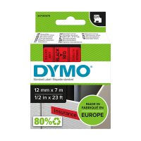 Dymo S0720570 / 45017 tape zwart op rood 12 mm (origineel) S0720570 088214