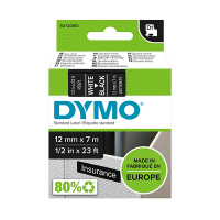 Dymo S0720610 / 45021 tape wit op zwart 12 mm (origineel) S0720610 088222