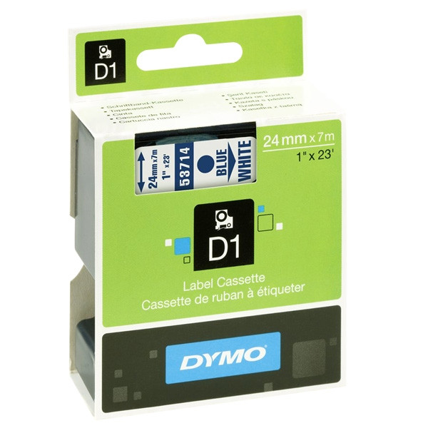 Dymo S0720940 / 53714 tape blauw op wit 24 mm (origineel) S0720940 088424 - 1