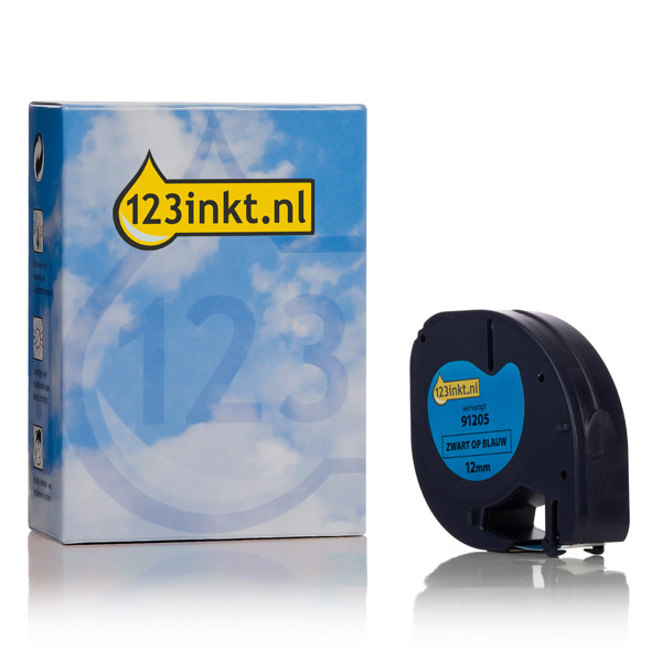 Dymo S0721650 / 91205 plastic tape blauw 12 mm (123inkt huismerk) S0721650C 088311 - 1