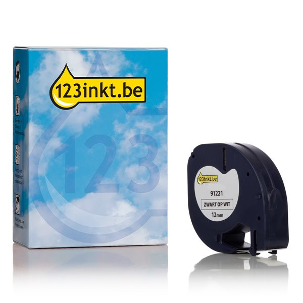 Dymo S0721660 / 91221 plastic tape wit 12 mm (123inkt huismerk) S0721660C 088321 - 1