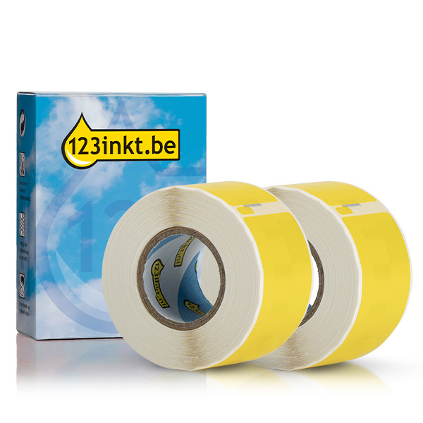 Dymo S0722370 / 99010 adresetiketten 2 rollen geel (123inkt huismerk) 089357 - 1