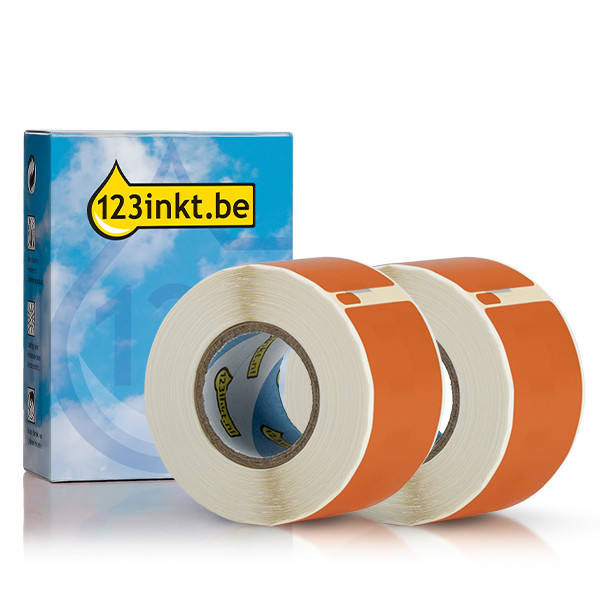 Dymo S0722370 / 99010 adresetiketten 2 rollen oranje (123inkt huismerk) 089362 - 1