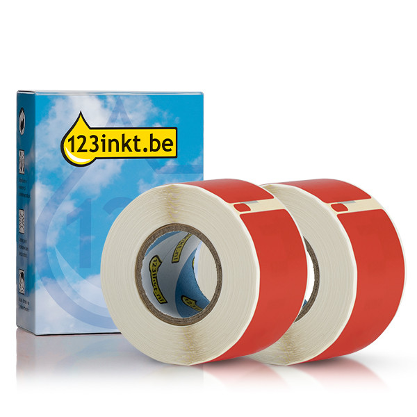Dymo S0722370 / 99010 adresetiketten 2 rollen rood (123inkt huismerk) 089361 - 1