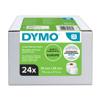 Dymo S0722390 / 13187 brede adresetiketten voordeelverpakking 24 rollen 99012 (origineel) S0722390 088542