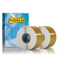 Dymo S0722400 / 99012 brede adresetiketten 2 rollen goud (123inkt huismerk) 089366