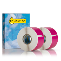 Dymo S0722400 / 99012 brede adresetiketten 2 rollen roze (123inkt huismerk) 089367