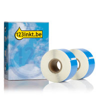 Dymo S0722400 / 99012 brede blauwe adresetiketten 2 rollen (123inkt huismerk) 089270