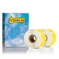 Dymo S0722400 / 99012 brede gele adresetiketten 2 rollen (123inkt huismerk) 089268