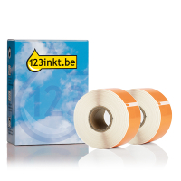 Dymo S0722400 / 99012 brede oranje adresetiketten 2 rollen (123inkt huismerk) 089271