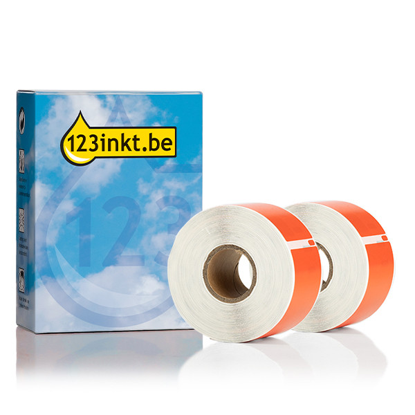 Dymo S0722400 / 99012 brede rode adresetiketten 2 rollen (123inkt huismerk) 089269 - 1