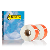 Dymo S0722400 / 99012 brede rode adresetiketten 2 rollen (123inkt huismerk) 089269