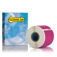 Dymo S0722430 / 99014 verzend- en naambadge etiketten roze (123inkt huismerk) 089375