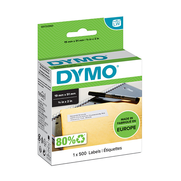 Dymo S0722550 / 11355 verwijderbare multifunctionele etiketten (origineel) S0722550 088522 - 1