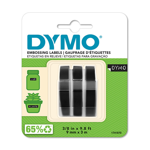 Dymo S0847730 reliëftape wit op zwart multipack (origineel) S0847730 088448 - 1