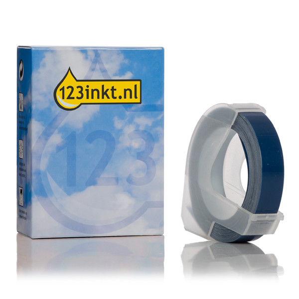 Dymo S0898140 / 520106 reliëftape wit op blauw (123inkt huismerk) S0898140C 088443 - 1