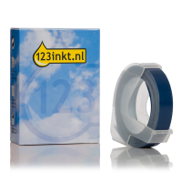 Dymo S0898140 / 520106 reliëftape wit op blauw (123inkt huismerk) S0898140C 088443