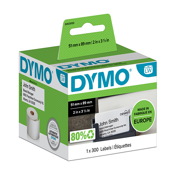 Dymo S0929100 afspraak- en naambadgekaartjes niet-zelfklevend (origineel) S0929100 088552 - 1