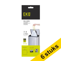 Aanbieding: 6x EKO type B vuilniszakken met trekband wit 7-9 liter (25 stuks) SEK00153