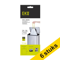 Aanbieding: 6x EKO type E vuilniszakken met trekband wit 25-35 liter (12 stuks) SEK00159