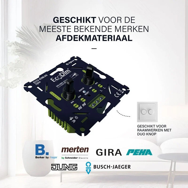 EcoDim slimme inbouw duo dimmer zigbee LEC00037 - 9