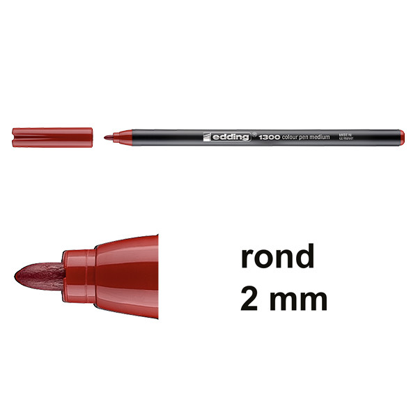 Edding 1300 viltstift rood-karmijn (2 mm rond) 4-1300046 239038 - 1