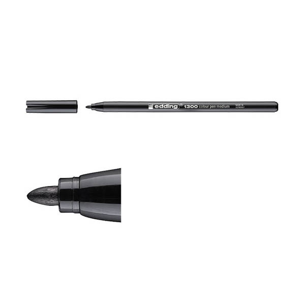 Edding 1300 viltstift zwart (2 mm rond) 4-1300001 239000 - 2
