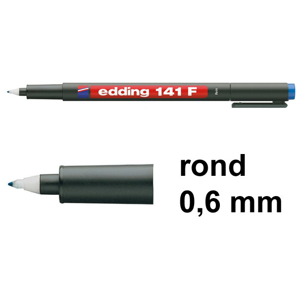 Edding 141F permanent marker blauw (0,6 mm rond) 4-141003 200682 - 1